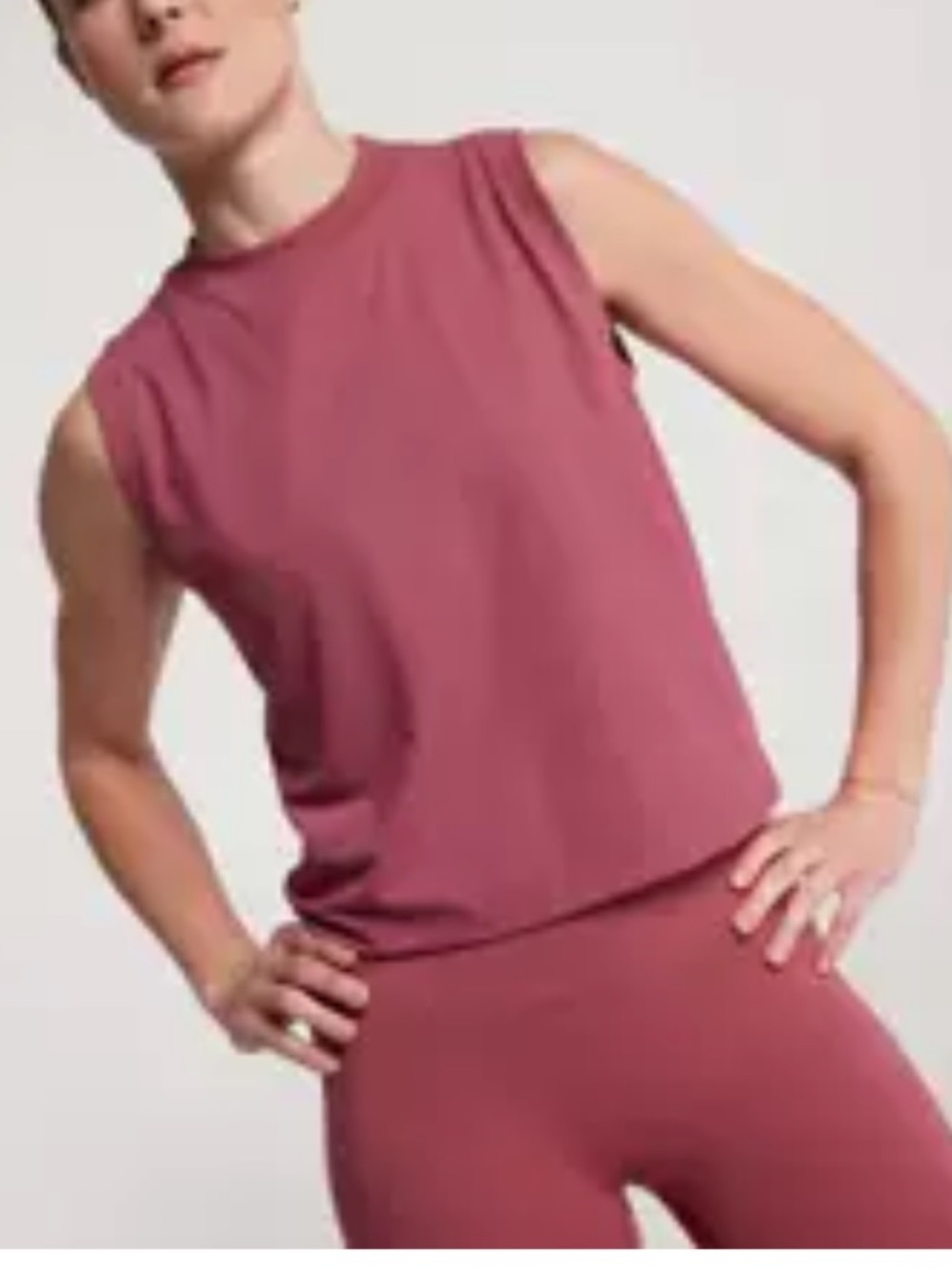 CALIA Women's Open Mesh Mock Neck Tank in Dusty Rose or Red Nectar Large